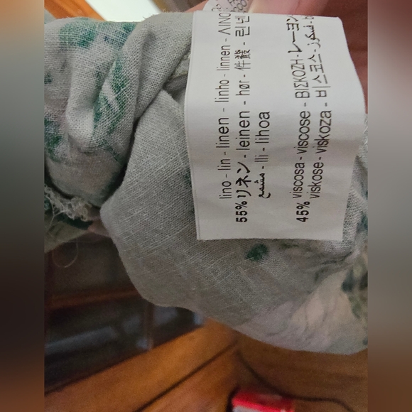 Zara | Floral Print Linen Blend Dress - Picture 7 of 7